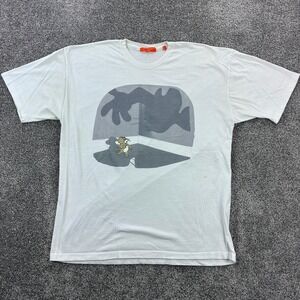 Vintage Ice History Tom & Jerry Shirt‎ Mens XL White Cartoon Iceberg Italy Made